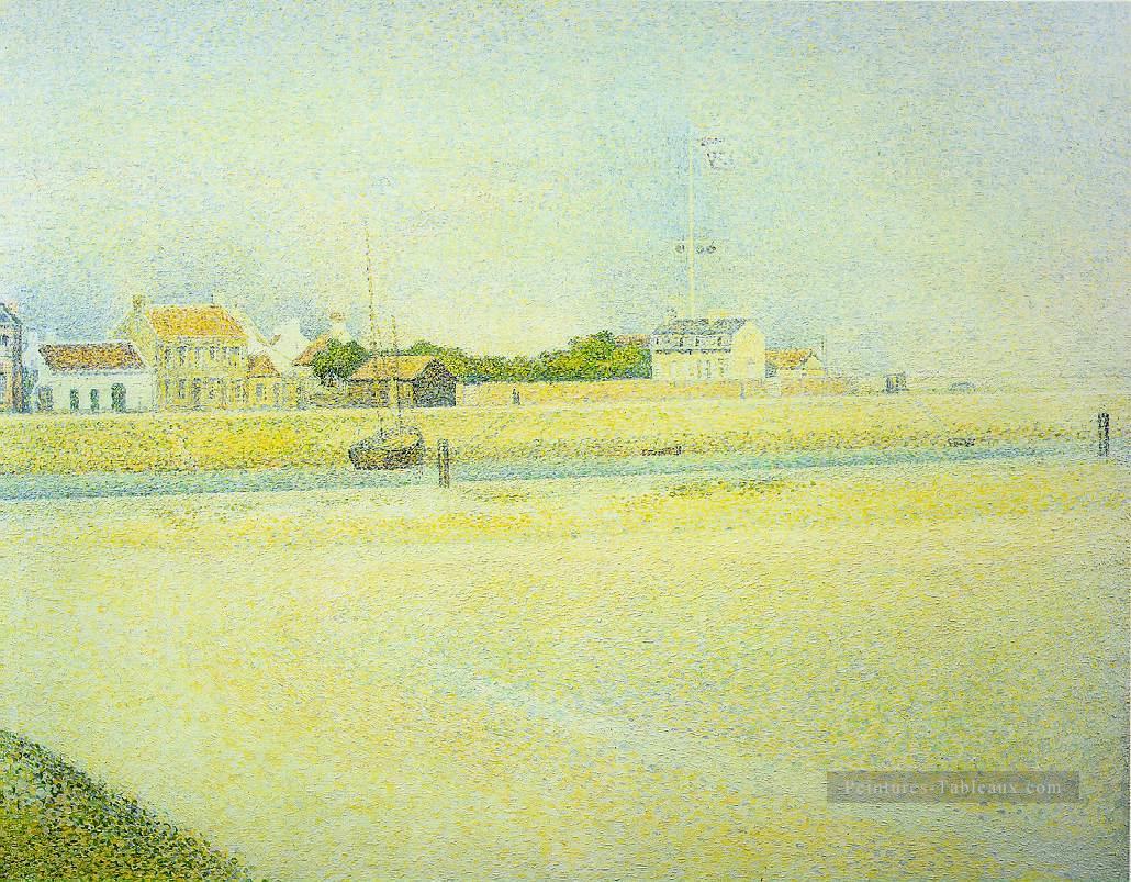 le canal à Gravelines grand Fort Philippe 1888 Peintures à l'huile
